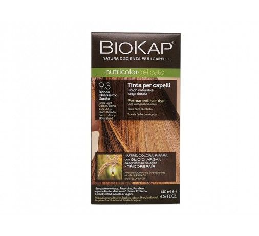 BioKap Nutricolor Delicato 9.3 Biondo Chiarissimo Dorato Tinta Bios Line 8030243011251