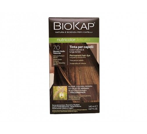 BioKap Nutricolor Delicato 7.0 Biondo Medio Naturale Tinta Bios Line 8030243011237