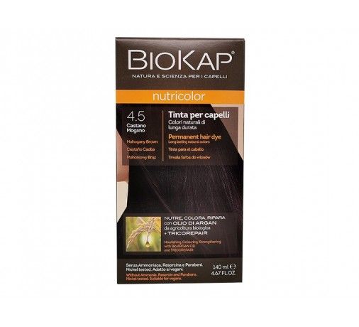 BioKap Nutricolor 4.5 Castano Mogano Tinta Bios Line 8030243010568