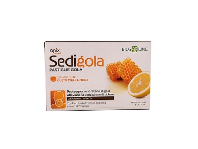 Apix Sedigola Pastiglie gusto Miele - Limone dispositivo medico CE Bios Line 8030243009050