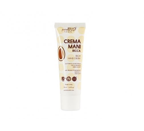 Crema mani ricca 50 ml 8051411365181 PuroBio Cosmetics