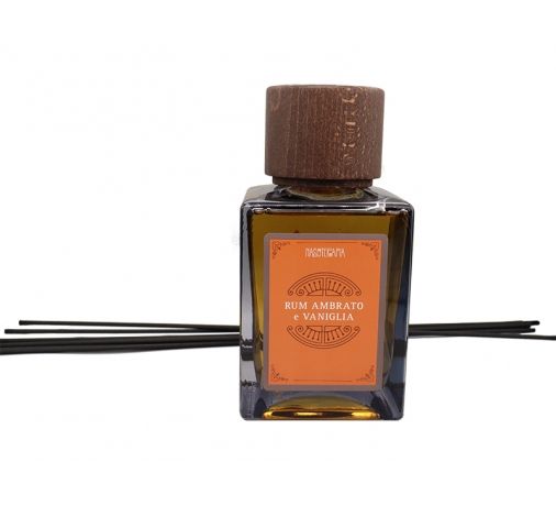 Rum ambrato e vaniglia Diffusore con bastoncini 500 ml nasoterapia 8054608128361